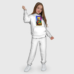 Костюм хлопковый детский Fox girl - fashionista - pop art, цвет: белый — фото 2