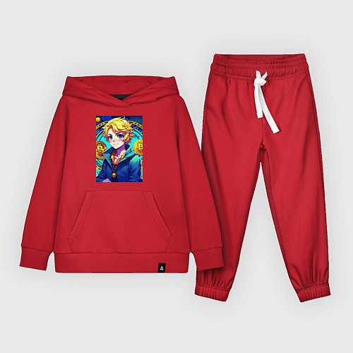 Детский костюм Аниме биткоин / Красный – фото 1