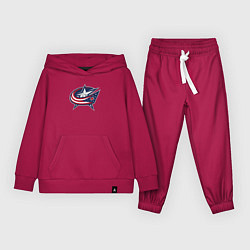 Костюм хлопковый детский Columbus blue jackets - hockey team - emblem, цвет: маджента