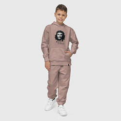 Костюм хлопковый детский Че Гевара черно белое, цвет: пыльно-розовый — фото 2
