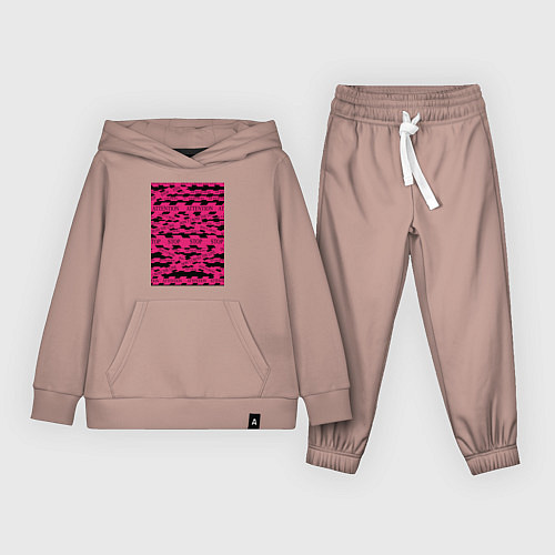 Детский костюм Розовая стоп лента Абстракция с заградительной лен / Пыльно-розовый – фото 1