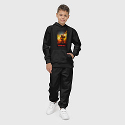Костюм хлопковый детский Roblox avatar fire, цвет: черный — фото 2