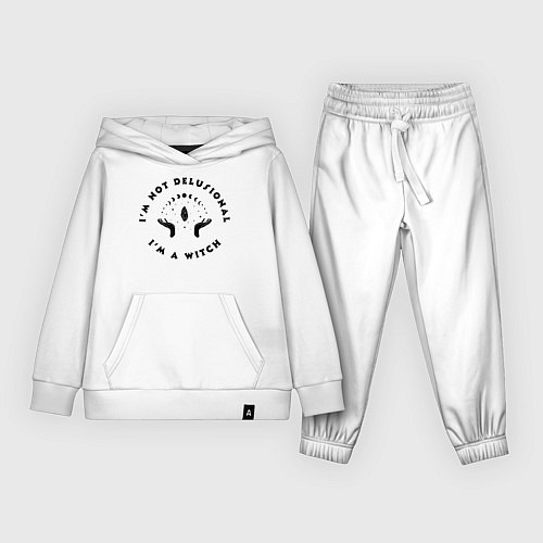 Детский костюм Надпись Я ведьма / Белый – фото 1