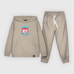 Костюм хлопковый детский Liverpool fc sport collection, цвет: миндальный