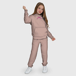 Костюм хлопковый детский Kenergy - metallica and barbie style, цвет: пыльно-розовый — фото 2
