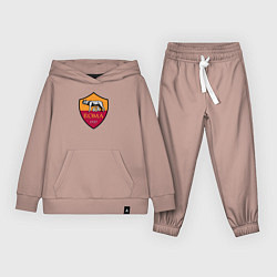 Костюм хлопковый детский Roma sport fc, цвет: пыльно-розовый