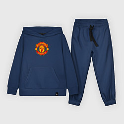 Костюм хлопковый детский Манчестер Юнайтед фк спорт, цвет: тёмно-синий