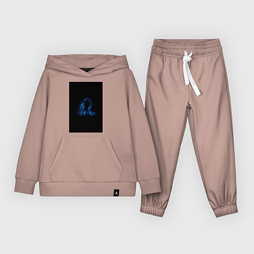 Детский костюм Темный Соник / Пыльно-розовый – фото 1