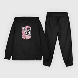 Костюм хлопковый детский Blackpink коллаж, цвет: черный