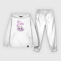 Костюм хлопковый детский Воняющий улыбающийся чеснок, цвет: белый