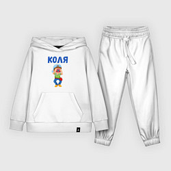 Костюм хлопковый детский Коля - мальчик с фотоаппаратом, цвет: белый