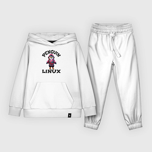 Детский костюм Система линукс пингвин в кимоно / Белый – фото 1
