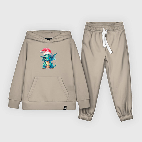 Детский костюм Милый новогодний дракоша / Миндальный – фото 1