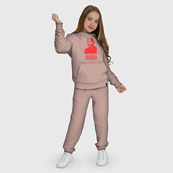 Костюм хлопковый детский Jordan in red, цвет: пыльно-розовый — фото 2