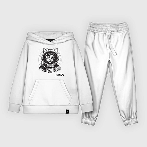 Детский костюм Кот - космонавт - nasa / Белый – фото 1