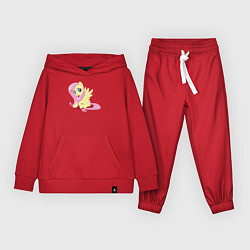 Костюм хлопковый детский Флаттершай из My Little Pony в кино, цвет: красный