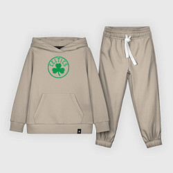 Костюм хлопковый детский Boston Celtics clover, цвет: миндальный