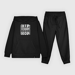 Костюм хлопковый детский Hip hop life, цвет: черный