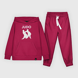 Костюм хлопковый детский Warriors judo, цвет: маджента