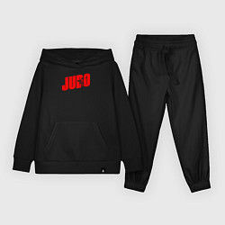 Костюм хлопковый детский Judo red, цвет: черный