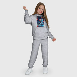 Костюм хлопковый детский Новогодний дракон - неон, цвет: меланж — фото 2