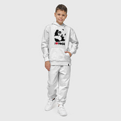 Костюм хлопковый детский I love panda, цвет: белый — фото 2