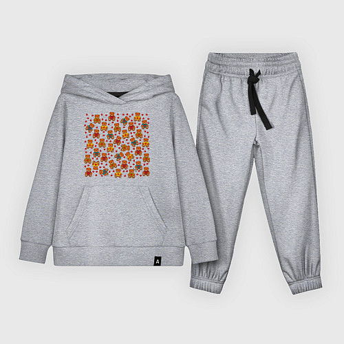 Детский костюм Медвежата игрушечные и сердечки / Меланж – фото 1