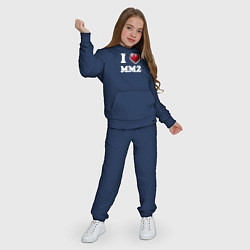 Костюм хлопковый детский Я люблю мм2 Роблокс - I heart mm2 Roblox, цвет: тёмно-синий — фото 2