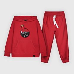 Костюм хлопковый детский Космос в колбе, цвет: красный