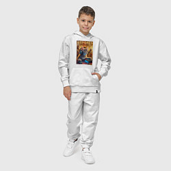 Костюм хлопковый детский Прикольный котёнок - киберспорт, цвет: белый — фото 2