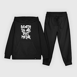Костюм хлопковый детский Death to all - кроме металл, цвет: черный
