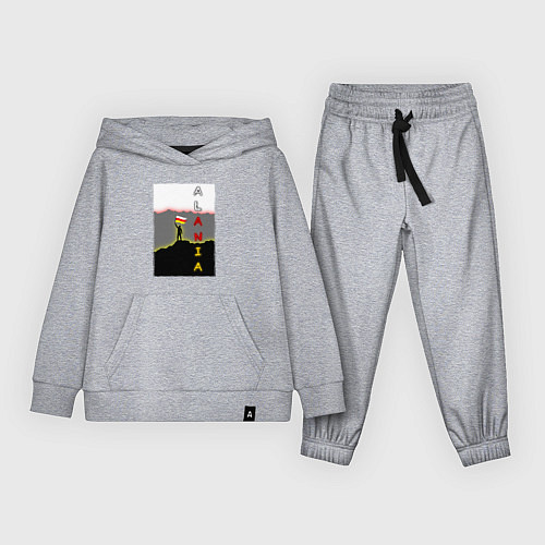 Детский костюм Алания человек с флагом / Меланж – фото 1