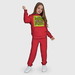 Костюм хлопковый детский Цветы и листья: for mom, цвет: красный — фото 2