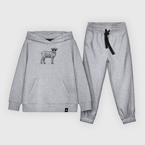 Детский костюм Ягненок в кепке / Меланж – фото 1