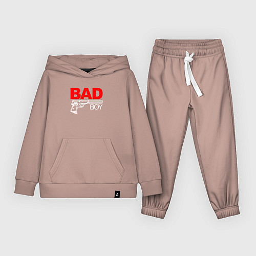 Детский костюм Bad boy - with gun / Пыльно-розовый – фото 1