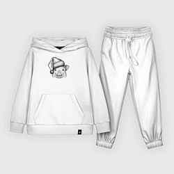 Костюм хлопковый детский Поросенок новогодний, цвет: белый