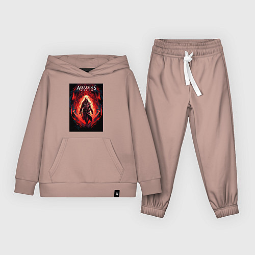 Детский костюм Assassins creed свозь пламя / Пыльно-розовый – фото 1