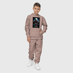 Костюм хлопковый детский Assassins creed строгий костюм, цвет: пыльно-розовый — фото 2