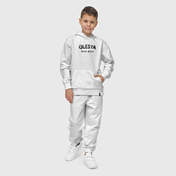 Костюм хлопковый детский Olesya never alone - motto, цвет: белый — фото 2