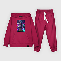 Костюм хлопковый детский League of Legends Akali Kda, цвет: маджента