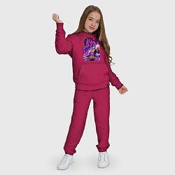 Костюм хлопковый детский Jotaro Kujo and his new stand ai art, цвет: маджента — фото 2