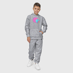 Костюм хлопковый детский Три пересеченных круга, цвет: меланж — фото 2