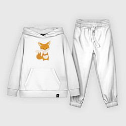 Костюм хлопковый детский Недовольный лисёнок, цвет: белый