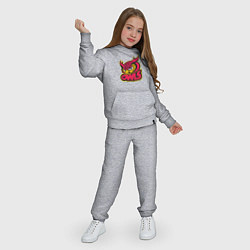 Костюм хлопковый детский Team owls, цвет: меланж — фото 2