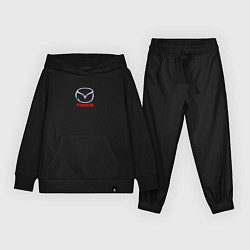 Костюм хлопковый детский Mazda logo, цвет: черный