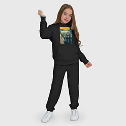 Костюм хлопковый детский Горилла кричит - мем нейросеть, цвет: черный — фото 2