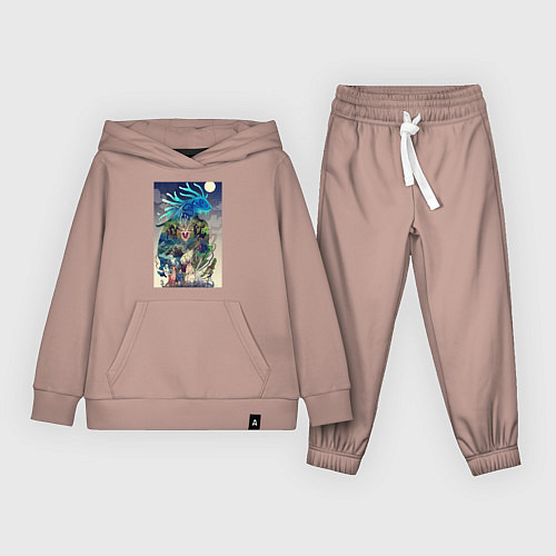 Детский костюм Принцесса Мононоке Аситака / Пыльно-розовый – фото 1