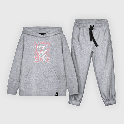 Детский костюм Клинок рассекающий демонов Незуко угловатый / Меланж – фото 1