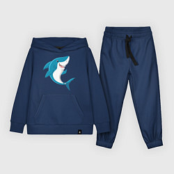 Костюм хлопковый детский Веселая добрая акула, цвет: тёмно-синий