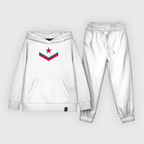 Детский костюм Звезда и российский флаг / Белый – фото 1